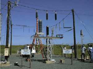 Photo 2: On-line insulator test station