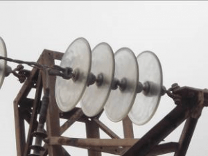 Photo 5: Example of insulators with zinc sleeves and reinforced galvanization installed in Canary Islands